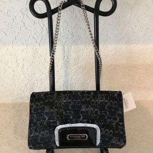 Coach Black & Silver Crossbody Bag
